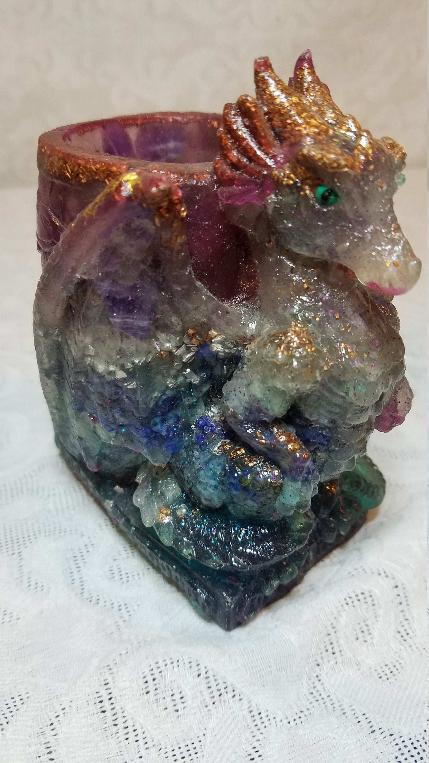 Aiyana / Orgone / Dragon Candle Holder