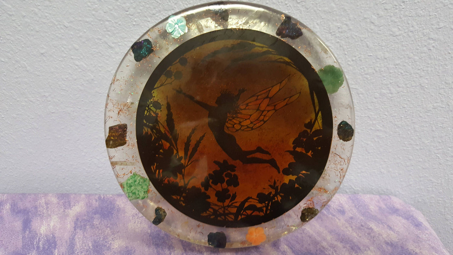 Fairy Plate / Orgone /Crystals