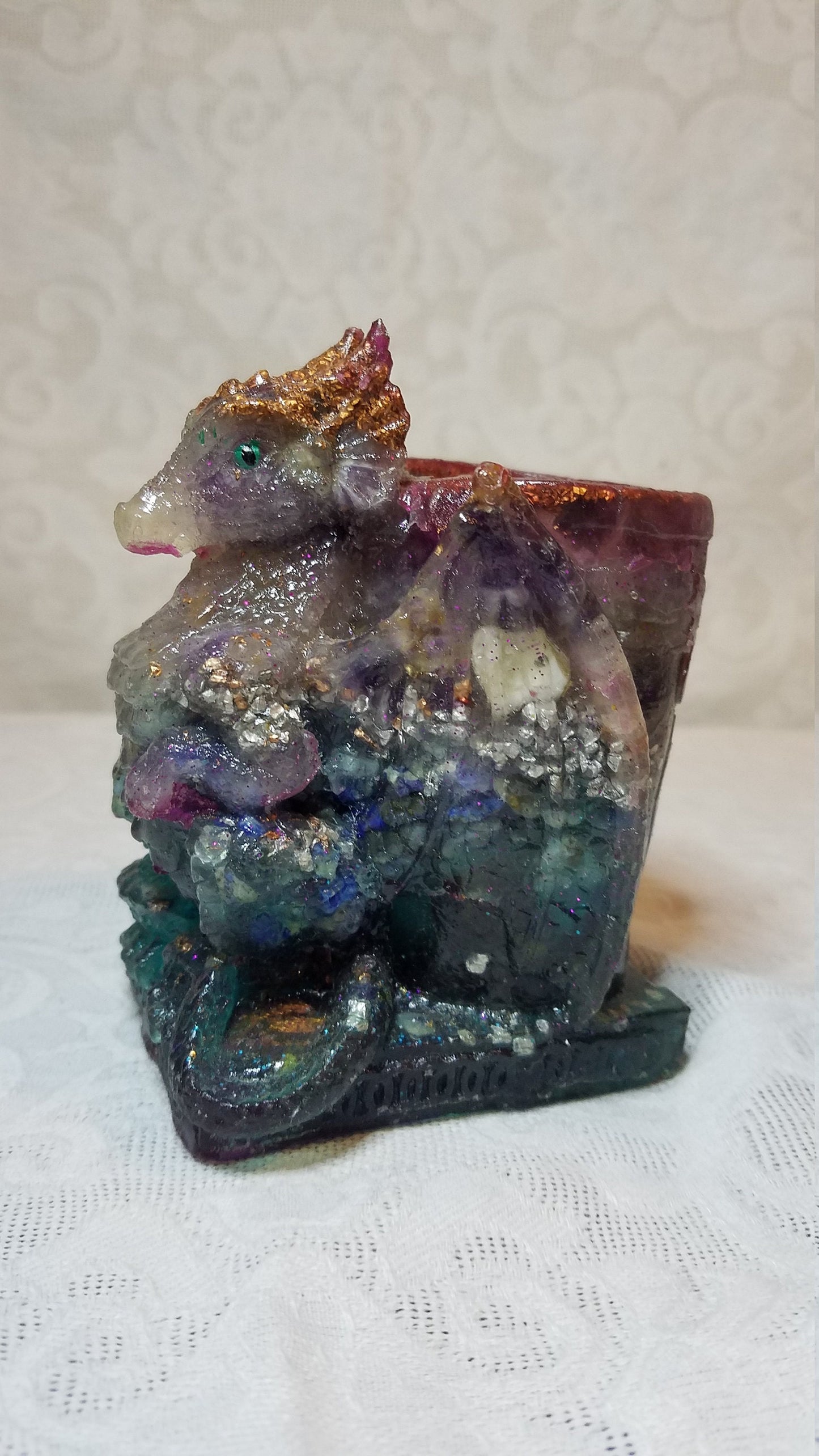 Aiyana / Orgone / Dragon Candle Holder