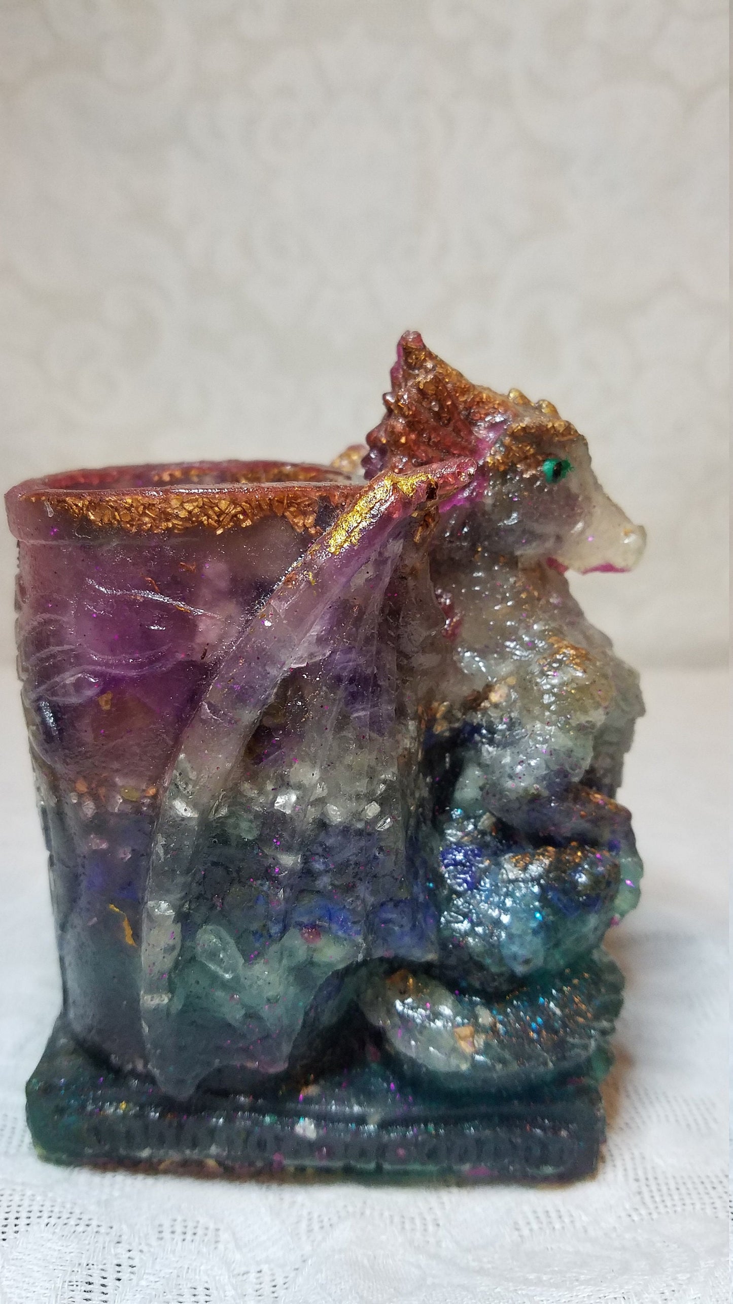 Aiyana / Orgone / Dragon Candle Holder